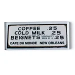 Metal Reproduction Menu Sign